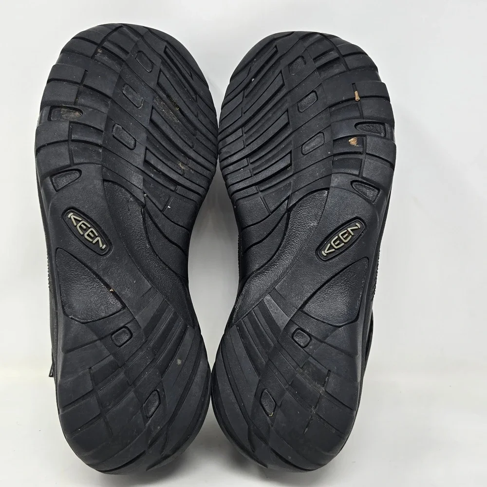 Keen Presidio Black Leather Oxford Walking Shoes Mens Low Top Sneakers